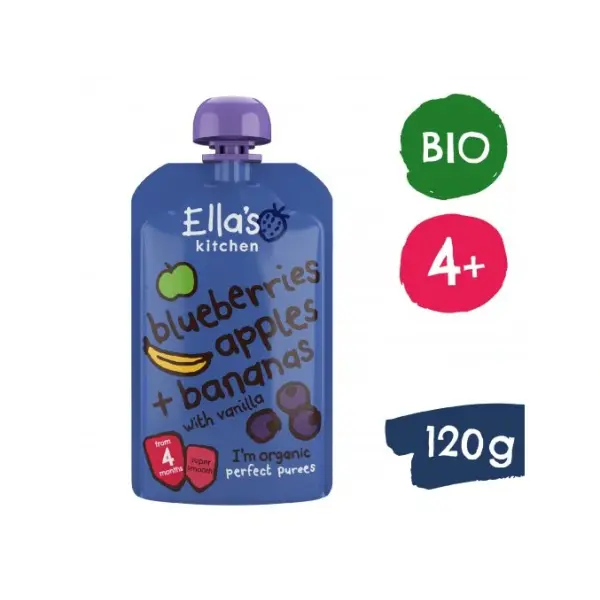 Ella's Kitchen BIO Jabłko, jagody i banan  (120 g)