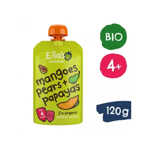 Ella's Kitchen BIO Mango, gruszka i papaja (120 g)