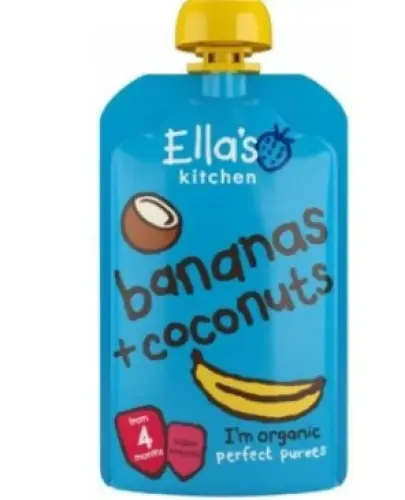 Ella's Kitchen Bio przekąska mus bananowo-kokosowy 120g