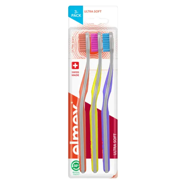 ELMEX ULTRA SOFT SZCZOTECZKA DO ZĘBÓW ULTRA MIĘKKA 3 SZTUKI MIX