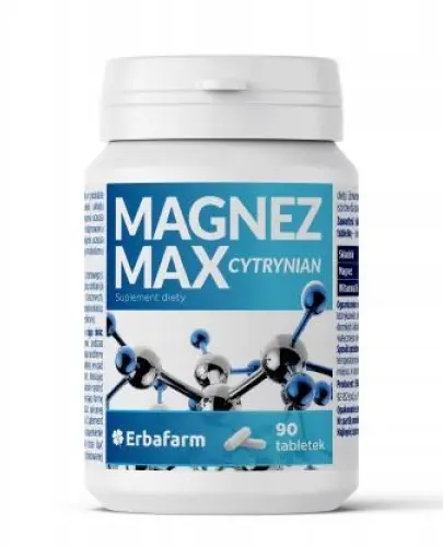 ERBAFARM MAGNEZ MAX CYTRYNIAN NA UKŁAD NERWOWY 90 TABLETEK