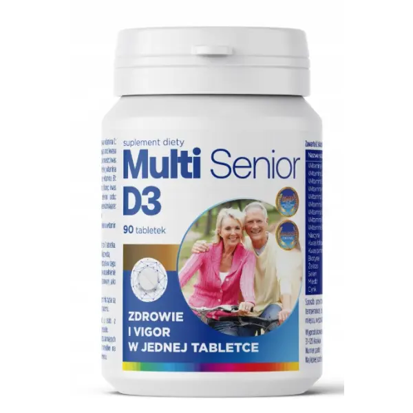 ERBAFARM MULTI SENIOR D3 ZDROWIE I VIGOR DLA OSÓB STARSZYCH 90 TABLETEK