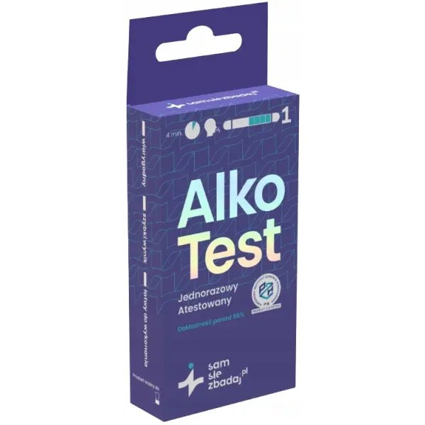 FARMABOL ALKOCHECK JEDNORAZOWY TEST TRZEŹWOŚCI DOKŁADNY 1 SZTUKA