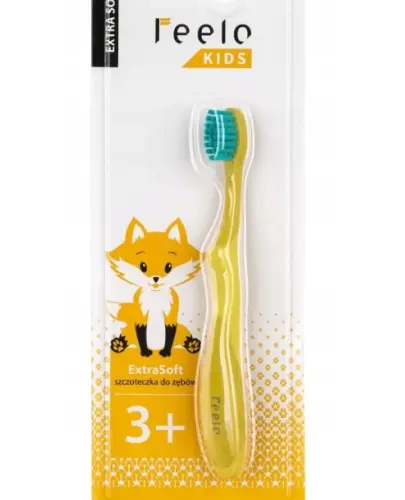FEELO KIDS EXTRASOFT SZCZOTECZKA DO ZĘBÓW DLA DZIECI 3+ ŻÓŁTA
