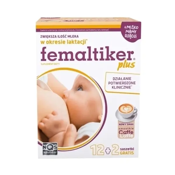 FEMALTIKER PLUS 14 SASZETEK SMAK CAFFE LATTE 