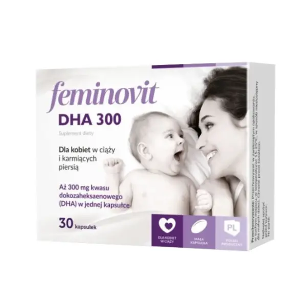 FEMINOVIT DHA 300 dla kobiet w ciąży i karmiących 30 kaps.