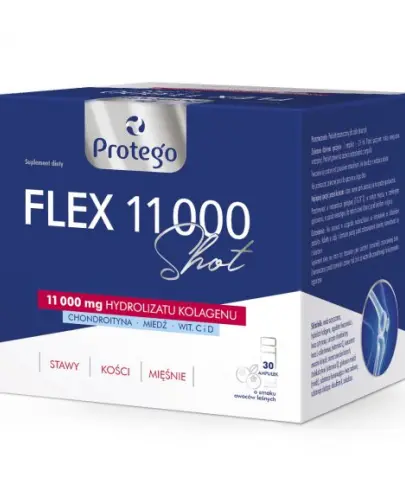 FLEX 11 000 SHOT KOLAGEN + CHONDROITYNA 30 SZT. PROTEGO 