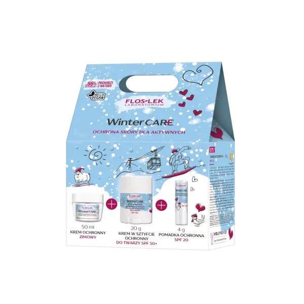 FLOS-LEK ZESTAW WINTER CARE KREM ZIMOWY + SZTYFT + POMADKA OCHRONNA 