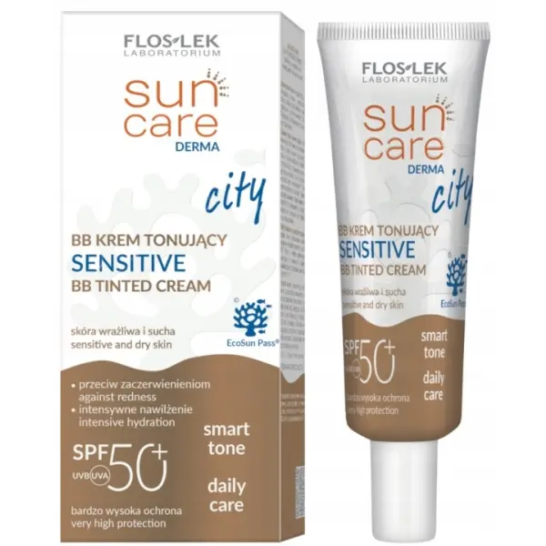 FLOSLEK SUN CARE KREM BB SENSITIVE TONUJĄCY SKÓRA WRAŻLIWA SPF 50+ 30ML