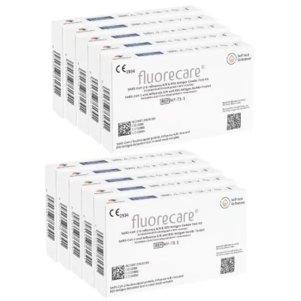 Fluorecare Test Combo 4w1 COVID-19 GRYPA A/B RSV 10 sztuk, zestaw