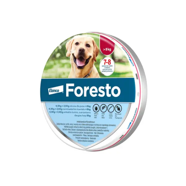 FORESTO obroża dla psa przeciw kleszczom i pchłom powyżej 8 kg