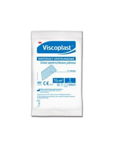 Gaza opatrunkowa jałowa 1/2m2 VISCOPLAST