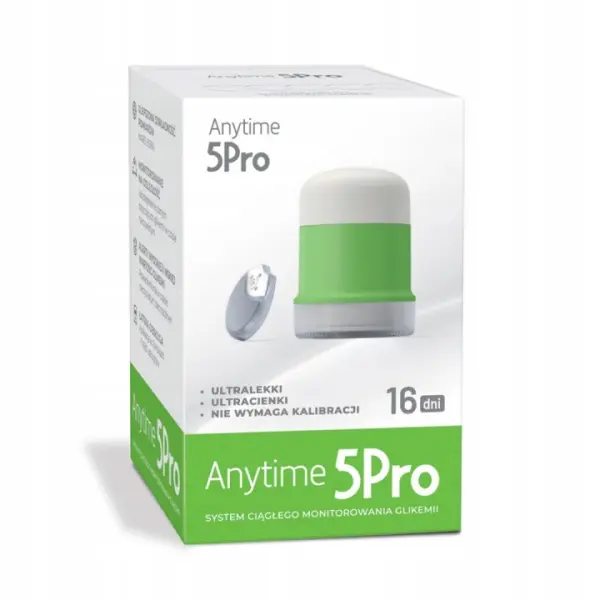 ANYTIME 5PRO 2W1 SYSTEM CIĄGŁEGO MONITOROWANIA GLIKEMII 2 W 1 GENEXO