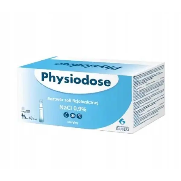 GILBERT Physiodose Sól fizjologiczna 0,9 % NACL 40 amp. 