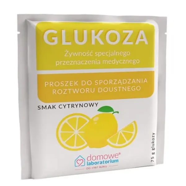 GLUKOZA o smaku cytrynowym proszek 76,5 g 