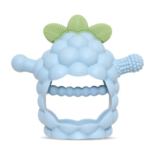 Gryzak silikonowy Razberry Grip, błękitny, RaZbaby