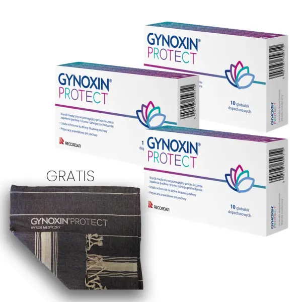 GYNOXIN PROTECT 10 glob. ZESTAW 3 OP. + PREZENT!