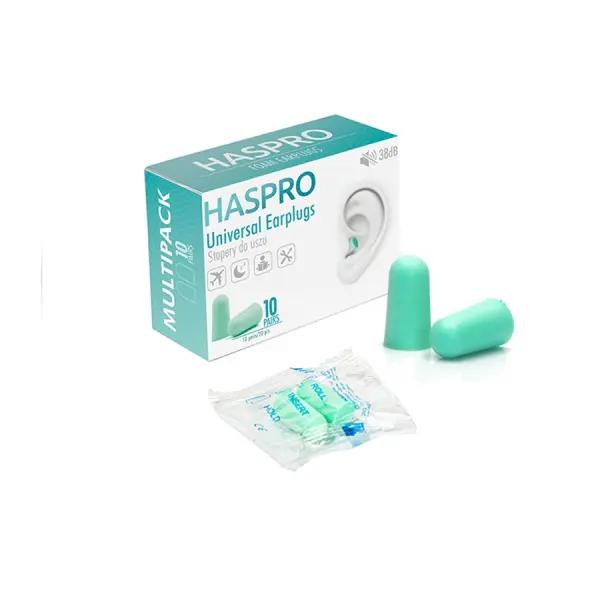 HASPRO MULTI10 STOPERY DO USZU MIĘTOWE 10 PAR