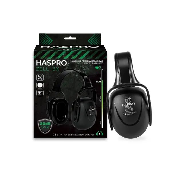 HASPRO ZELL 3X NAUSZNIKI OCHRONNE NA USZY CZARNE  
