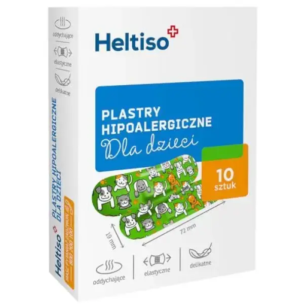 Heltiso Plastry hipoalergiczne dla dzieci, 10 sztuk