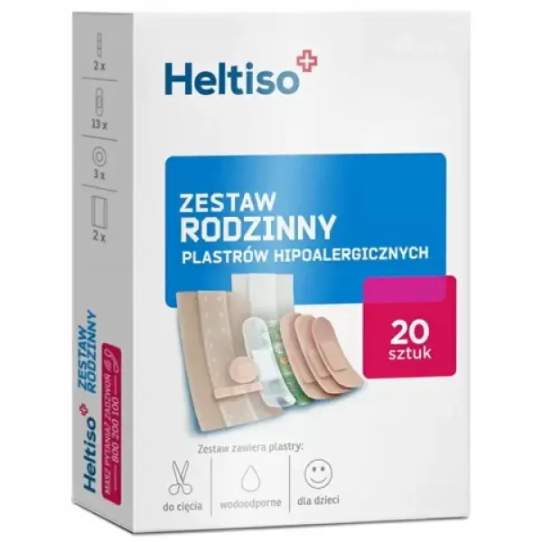 HELTISO Plastry hipoalergiczne Zestaw rodzinny 20szt.