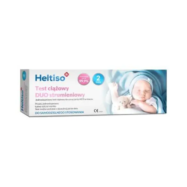 HELTISO Test ciążowy DUO STRUMIENIOWY 99,9% 2szt.