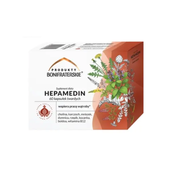  HEPAMEDIN NA WSPARCIE PRACY WĄTROBY 60 KAPSUŁEK PRODUKTY BONIFRATERSKIE