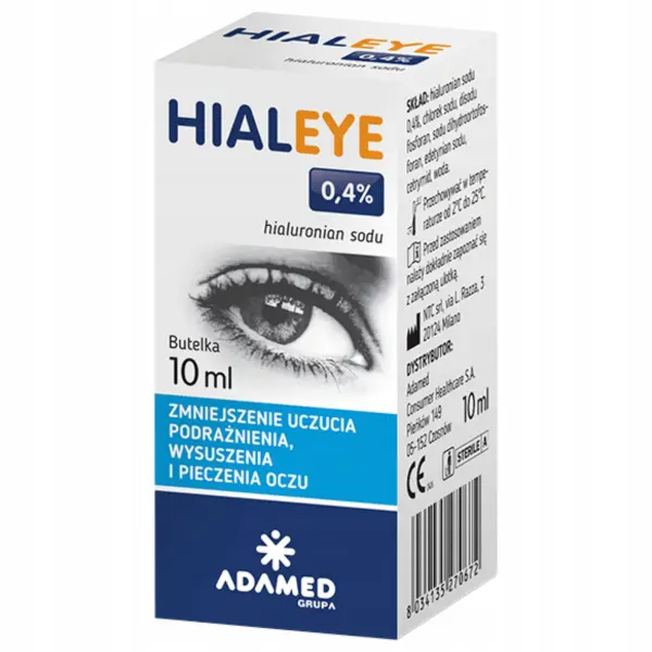 HIALEYE NAWILŻAJĄCO - OCHRONNE KROPLE DO OCZU 0,4 % 10 ML