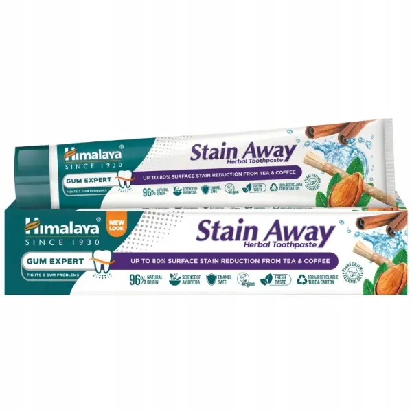 HIMALAYA STAIN AWAY ZIOŁOWA PASTA DO ZĘBÓW REDUKUJĄCA PRZEBARWIENIA 75 ML