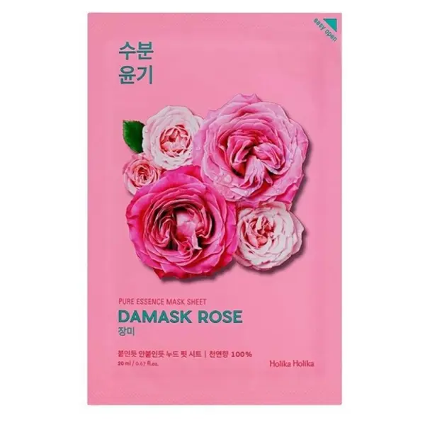 Holika Pure Essence Mask Sheet Damask Rose Maseczka, 1 sztuka