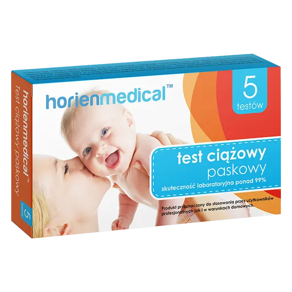 HorienMedical Test ciążowy paskowy, 5 sztuk