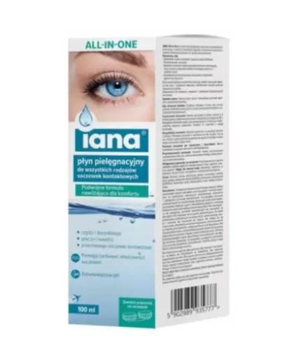 IANA PŁYN PIELEGNACYJNY DO SOCZEWEK ALL IN ONE 100 ML TRAVEL PACK