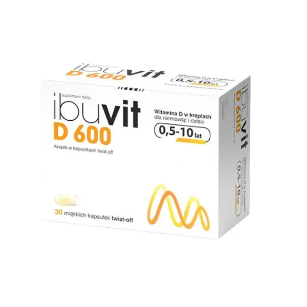 IBUVIT D 600 Witamina D 30 kaps. twist-off 