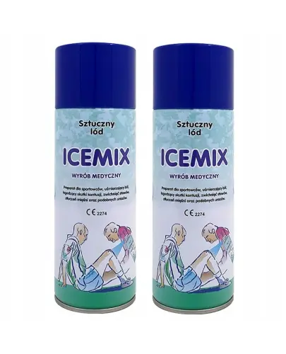ICEMIX SZTUCZNY LÓD W AEROZOLU ZESTAW 2 X 400 ML 2 OPAKOWANIA