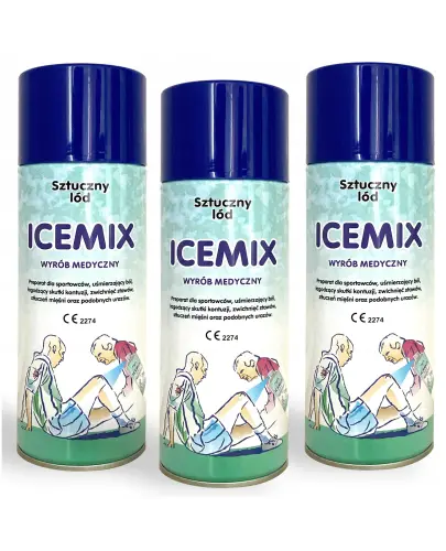 ICEMIX SZTUCZNY LÓD W AEROZOLU ZESTAW 3 X 400 ML 3 OPAKOWANIA