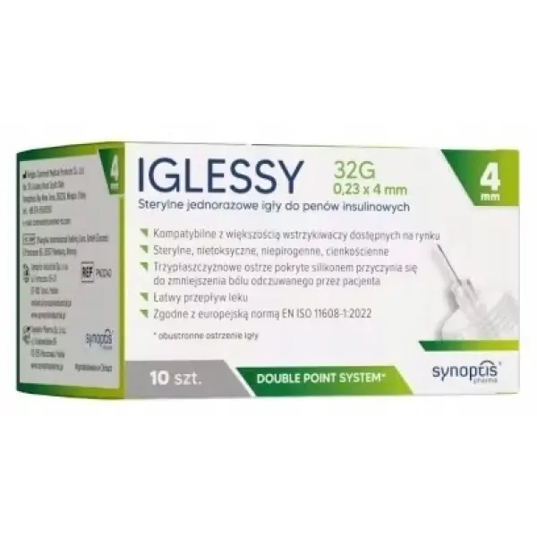 IGŁY IGLESSY DO PENÓW 0,23 x 4 mm 10 SZTUK