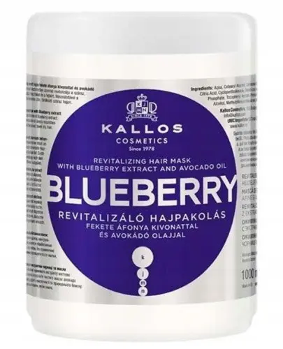 KALLOS BLUEBERRY MASKA REWITALIZUJĄCA DO WŁOSÓW 1000ML