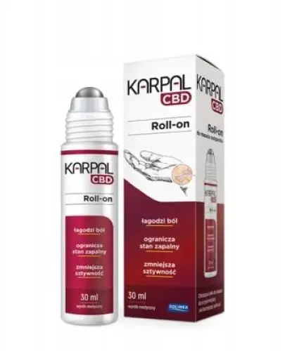 KARPAL CBD ROLL-ON ŁAGODZI BÓL ZESPÓŁ CIEŚNI NADGARSTKA 30 ML