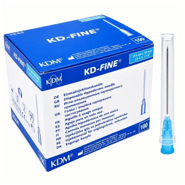KDM KD-FINE IGŁY INIEKCYJNE 0.60 x 30mm 23G 100SZT.