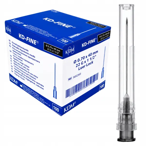 KDM KD-FINE IGŁY INIEKCYJNE 0.70 x 40mm 22G 100SZT.