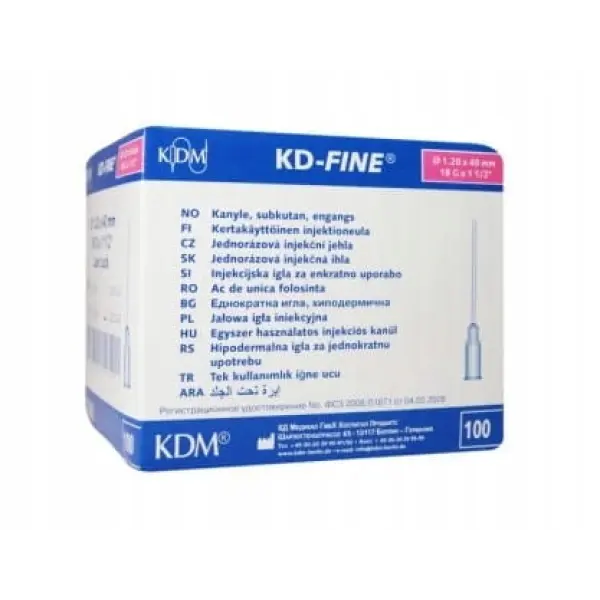 KDM KD-FINE IGŁY INIEKCYJNE 1.20 x 40mm 22G 100SZT.