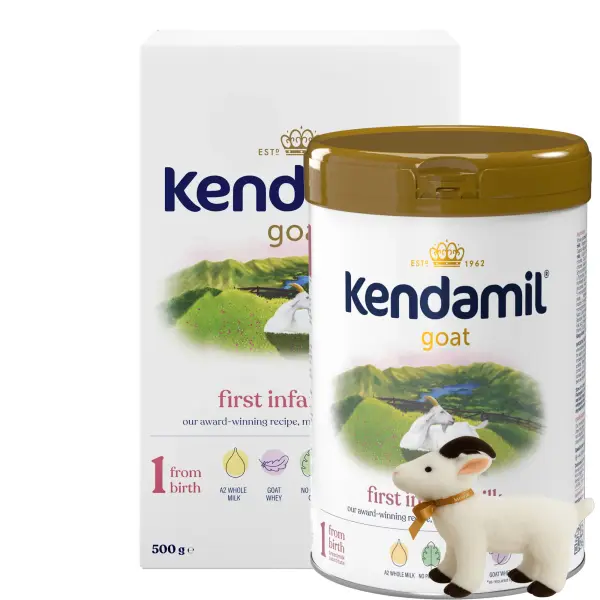 KENDAMIL 1 MLEKO POCZĄTKOWE KOZIE 800 G + 500 G ZESTAW + PLUSZAK KOZA ZA GROSZ