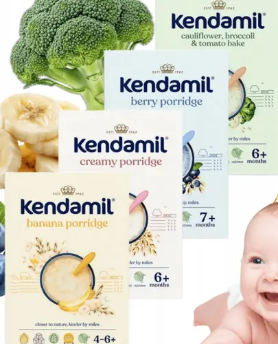 KENDAMIL MIX KASZEK MLECZNYCH BANAN, OWIES, BROKUŁ, OWOCE LEŚNE + ŁYŻECZKA !