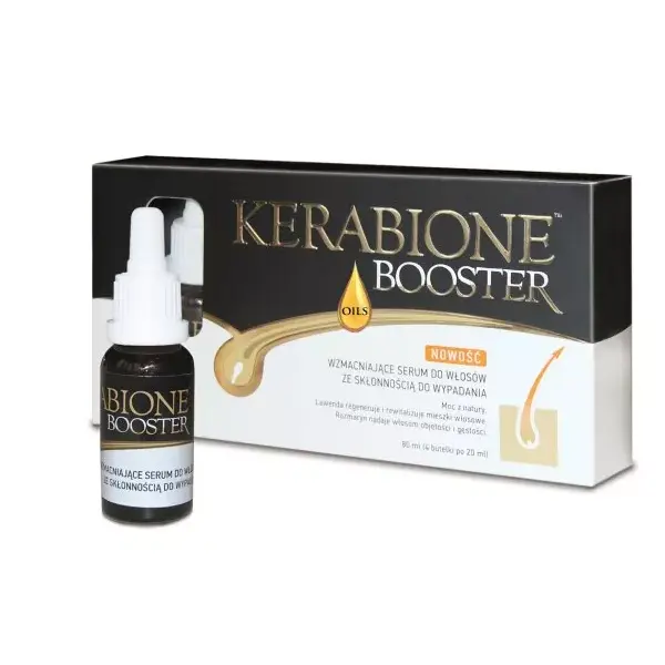 Kerabione Booster Oils Wzmacniające Serum do włosów, 4 x 20 ml