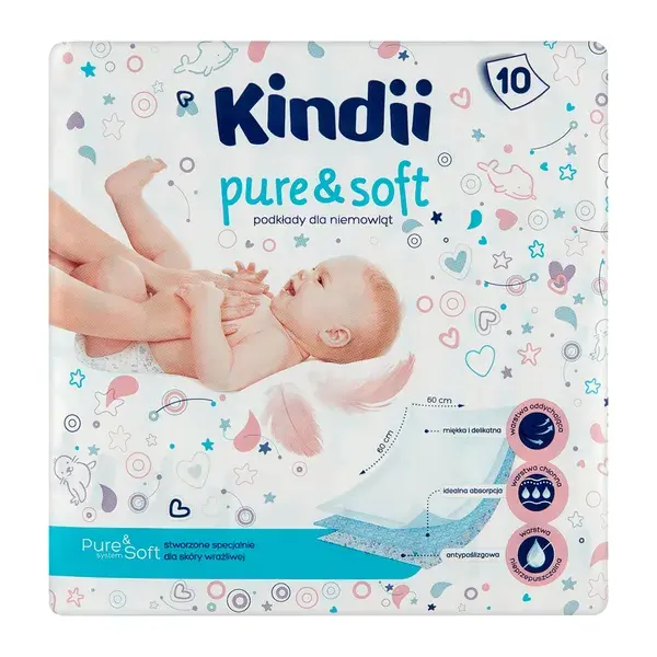 KINDII PODKŁADY PURE&SOFT 60 X 60 10 SZTUK