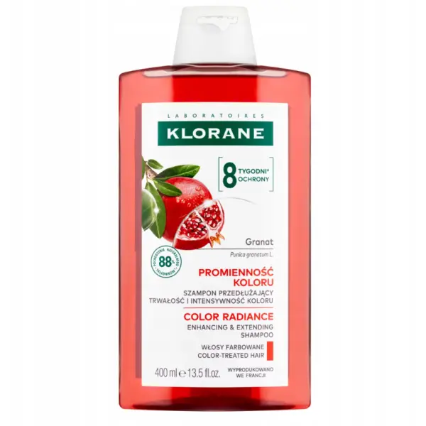 KLORANE SZAMPON Z GRANATEM DO WŁOSÓW FABOWANYCH OCHRONA KOLORU 400 ML 