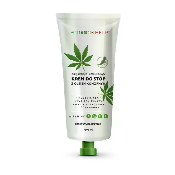 KREM DO STÓP I PĘKAJĄCYCH PIĘT Z OLEJEM KONOPNYM 100 ml BOTANIC HELP