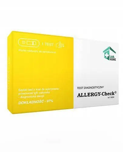 LAB HOME ALLERGY-CHECK TEST DIAGNOSTYCZNY NA ALERGIĘ I PASOŻYTY