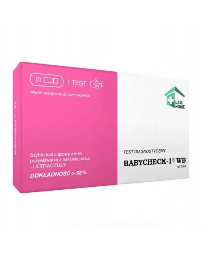 LAB HOME BABYCHECK-1 WB® test do wykrywania ciąży z krwi HCG 1 sztuka
