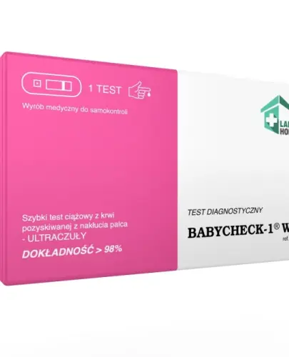 LAB HOME BABYCHECK-1 WB® test do wykrywania ciąży z krwi HCG 1 sztuka